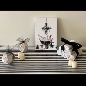 Bath wall decor printed on canvas